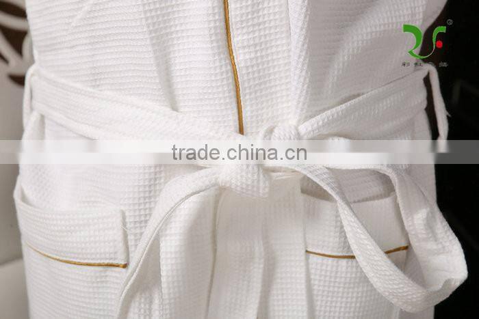 manufacture 100 cotton breathable waffle bathrobe