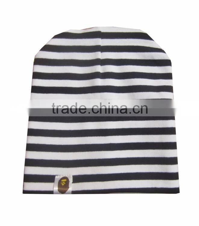 2016 hot stripe children crazy hats combed knit cotton baby caps and hats M6033108