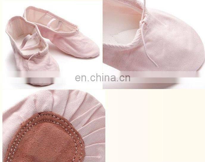 08B5B002 Ballet Split Slipper Dance Training Soft Canvas Ballet Shoe