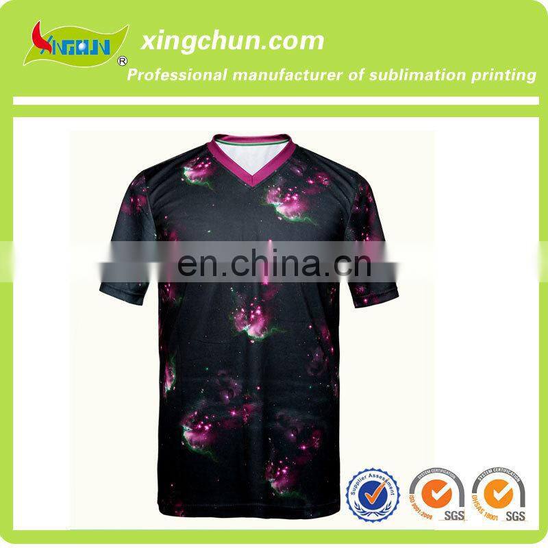 hot selling men T-shirt with full heat tranfer printing