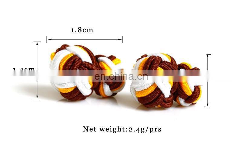 Handmade mens silk knot cufflinks for men