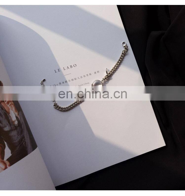 Water Drop Bracelet Simple Transparent Disk Glossy Glass Bead Bracelet