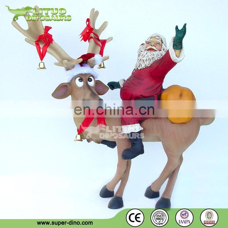 Fiberglass Reindeer Statue Animated Christmas Decorations