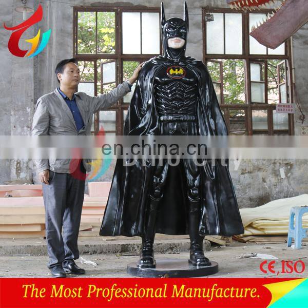 Park Decoration Life Size Movie Batman Fiberglass Superhero Sculpture