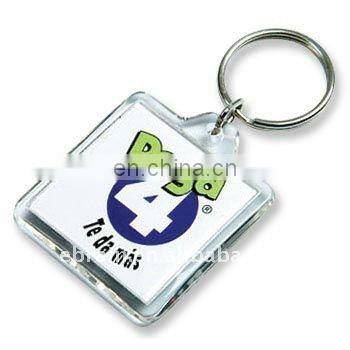 Square Plastick Keychain with Custom Printing