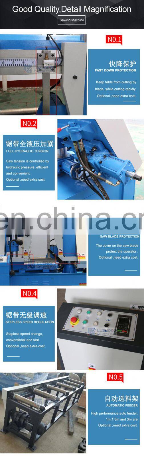 Band sawing machine GH4250 price of double column metal cutting band saw
