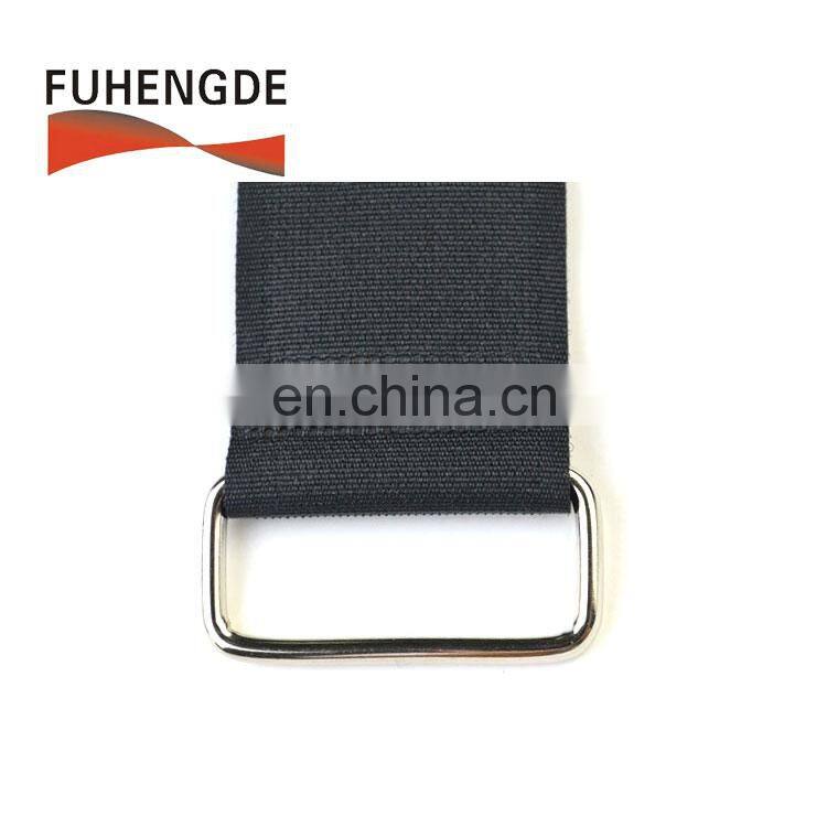 Reusable hook and loop strap with metal loop