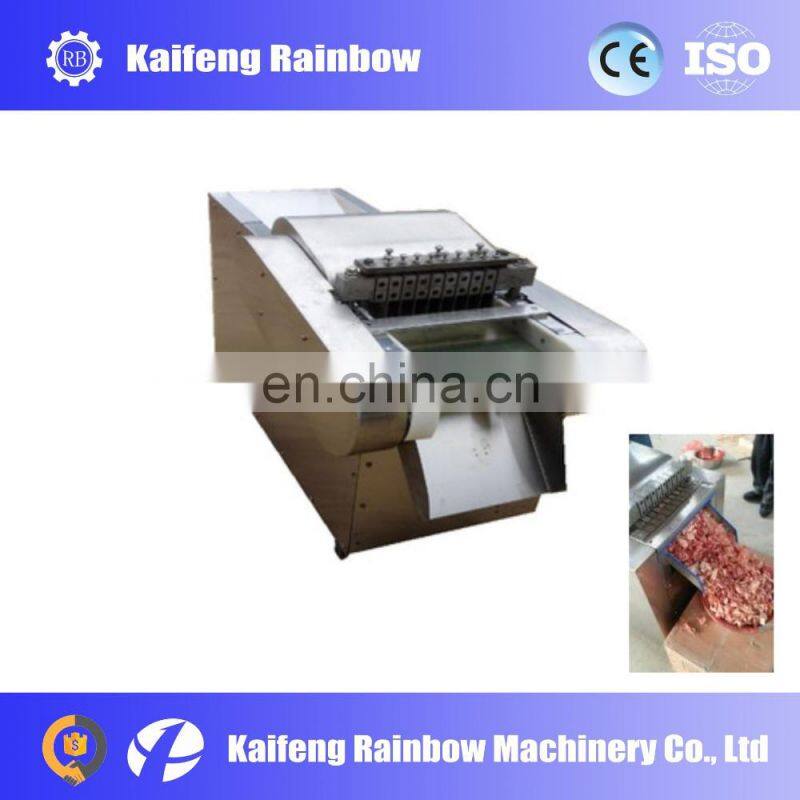 High Capacity Stainless Steel Chicken Cutting Machine / Meat Cube Cutting Machine