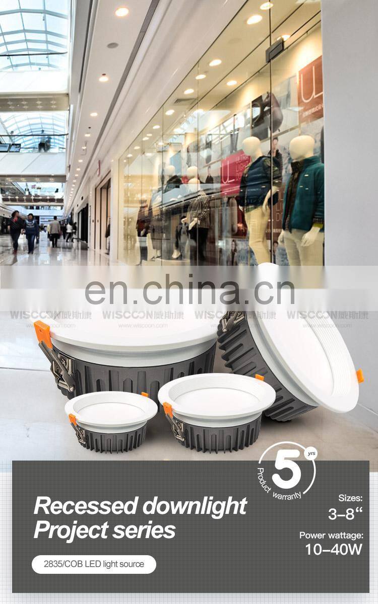 Hot selling Aluminum Alloy Lamp Body Material LED Downlights Item Type led down light
