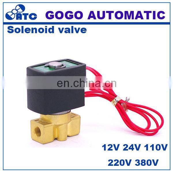 Normally closed Pneumatic brass 15mm water solenoid valve