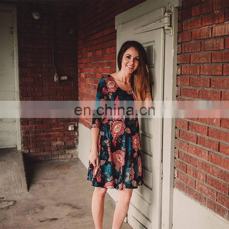 Mother daughter dresses 2019 Vintage Floral Mini Dress Mom and daughter dress Mother and daughter clothes ropa madre e hija