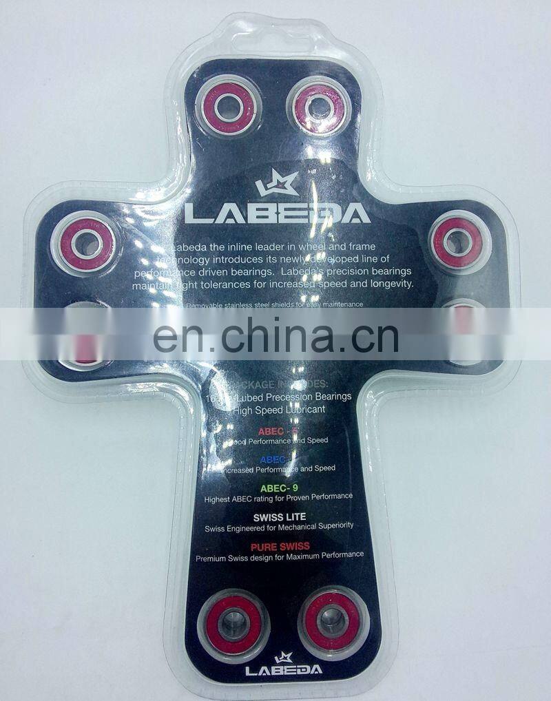 Fast speed high precision swisslite deep groove ball bearing 608 rs 608rs for skating inline skate