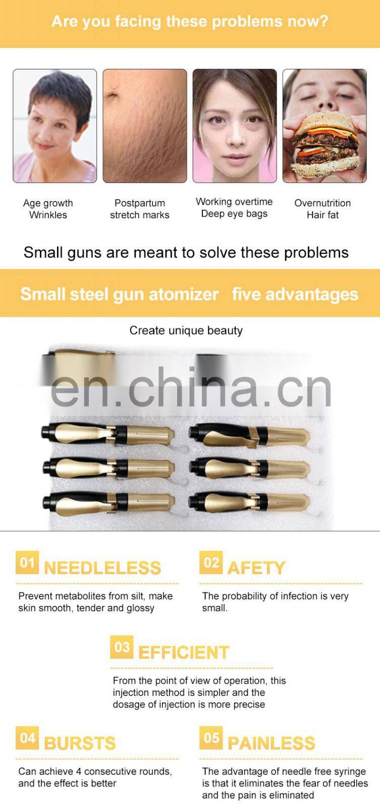 Factory Sale Hyaluronic Pen/ Hyaluronan Acid Meso Injector For Ance Treatment