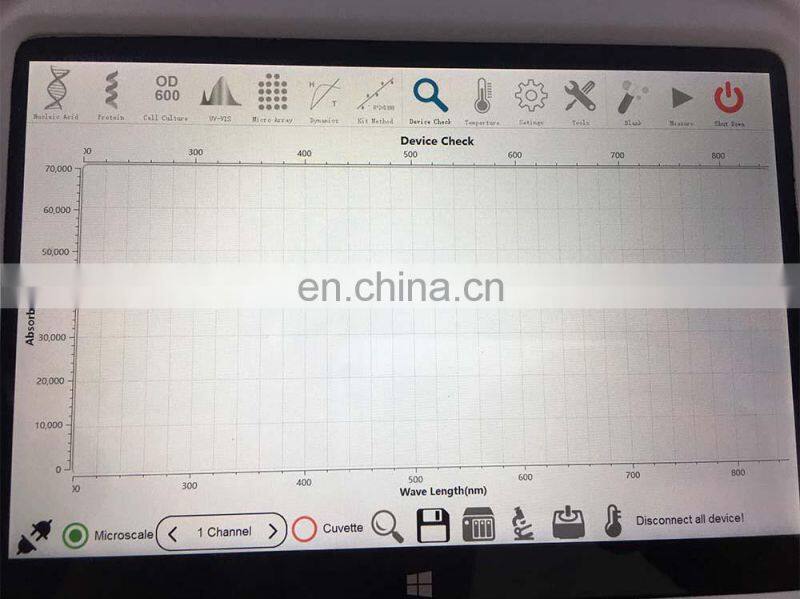 Easy Operation DNA Equipment Micro Volume Spectrophotometer