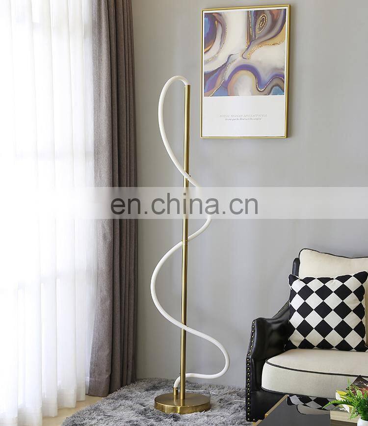 guzhen DIY metal+silicon LED tube irregular floor lamp
