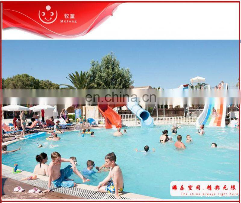 Aqua park slide, water park Open flume slide fiberglass