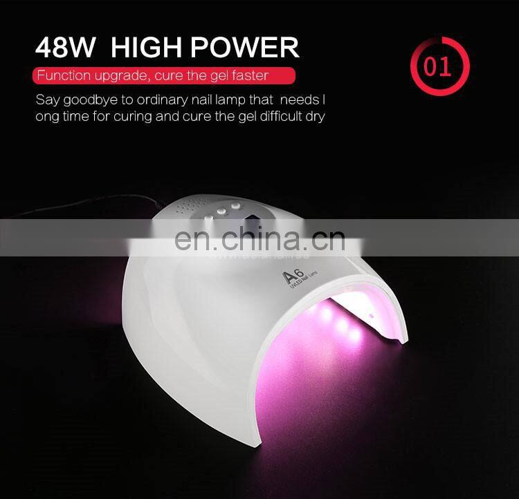 LED 48w phototherapy Professional Smart Curing UV gel timing sensor Machine