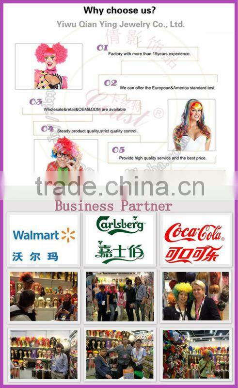 white new design cheap wholesale curly carnival party wigs