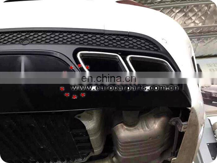 Newest arrival!w205 c63 pp rear diffuser with exhaust tips/muffler fit for c-class w205 c63