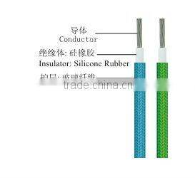 high temperature silicone rubber fiberglass braided insulation wire UL 3122