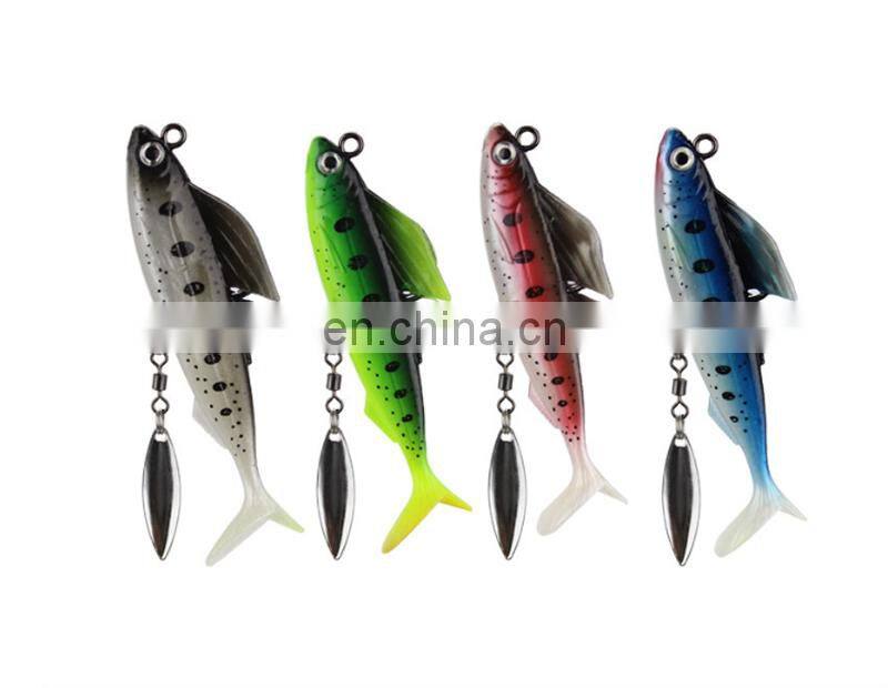 High Quality 8.5cm12.5g with Sequins VMC Single Hook Simulation Fishing Bait Soft Lead Fish