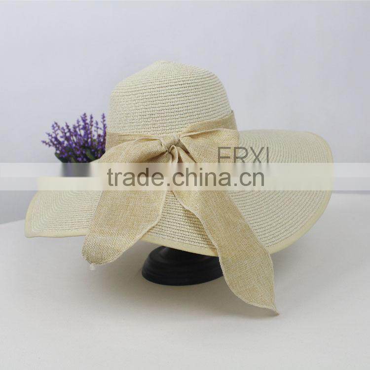Wholesale Womens' Wide Brim Straw Hat Summer Beach Straw Hat Cheap
