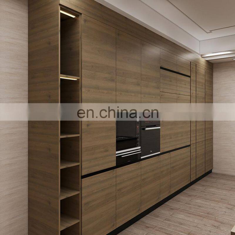 Modular Kitchen Furniture Storage Customized Wood Color Melamine Design Plywood Kitchen Cabinets