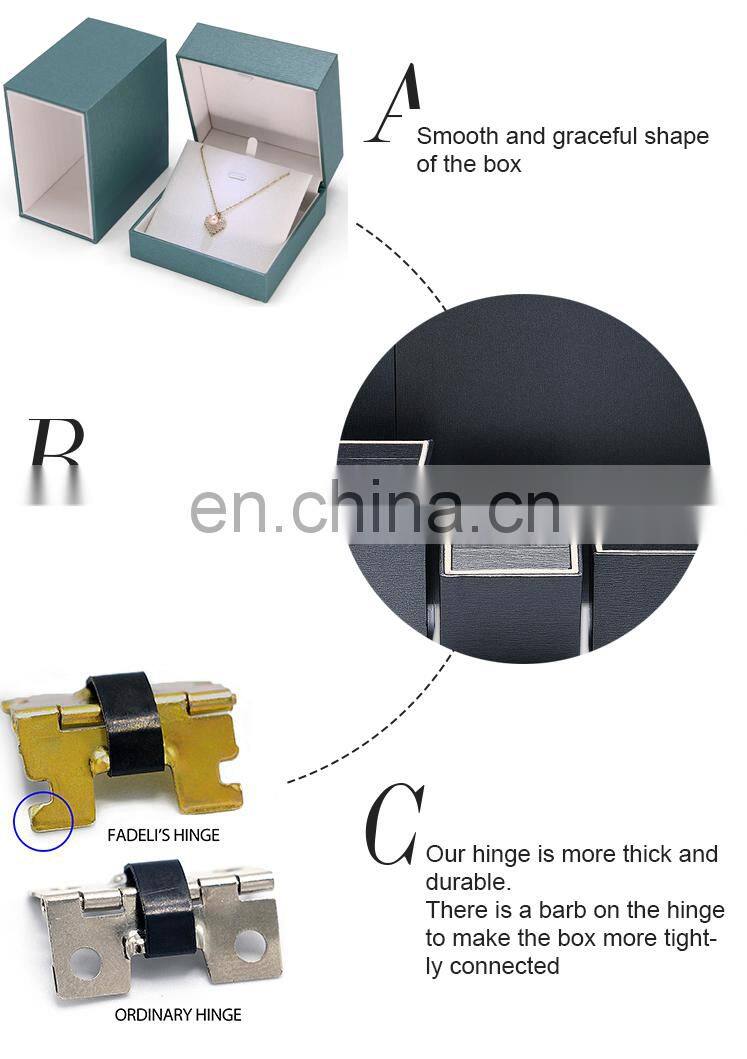 Custom   Logo Wholesale Blue Color Paper pendant Box Jewelry Box