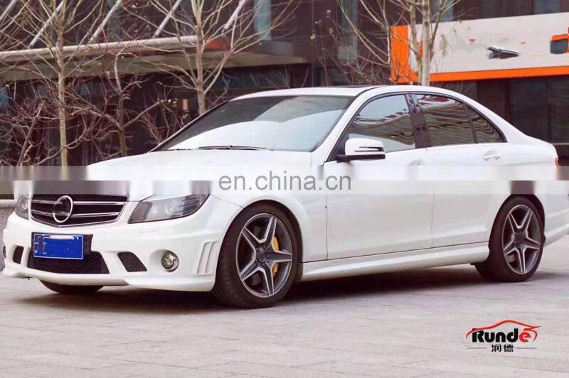 Runde High Quality Body Kit with Front Rear Bumper Side Skirts For 2007-2014 Mercedes-Benz C-CLASS (W204) Upgrade to C63 body kit