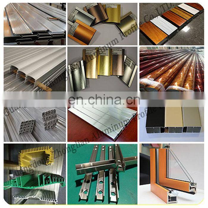 Anodized glass display extruded frame with aluminium kitchen cabinet handle profiles