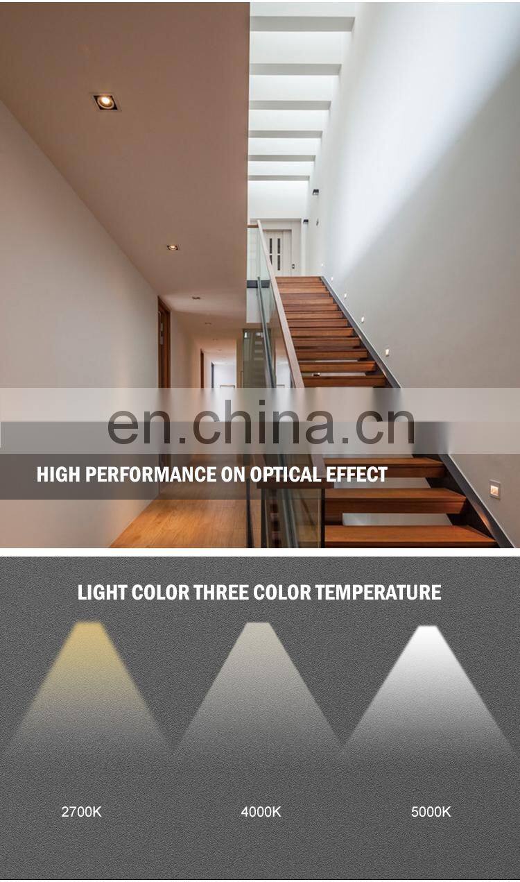 Modern Indoor Home Fancy Recessed Mounted Corner Lamp SMD 3.5W Led Step Stair Light