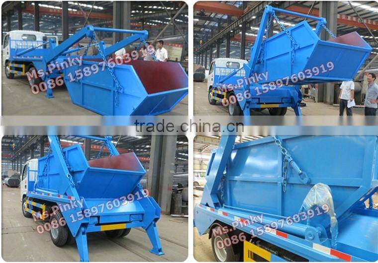 New 140HP Swing Arm Container Garbage Truck 6Tons Hook Lifting Garbage Collect Garbage Vehicle Whatsapp 0086 15897603919