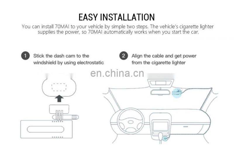 Original 70mai intelligent dashcam 1S navigation HD night vision car parking monitoring 24 hours free of wireless installatio