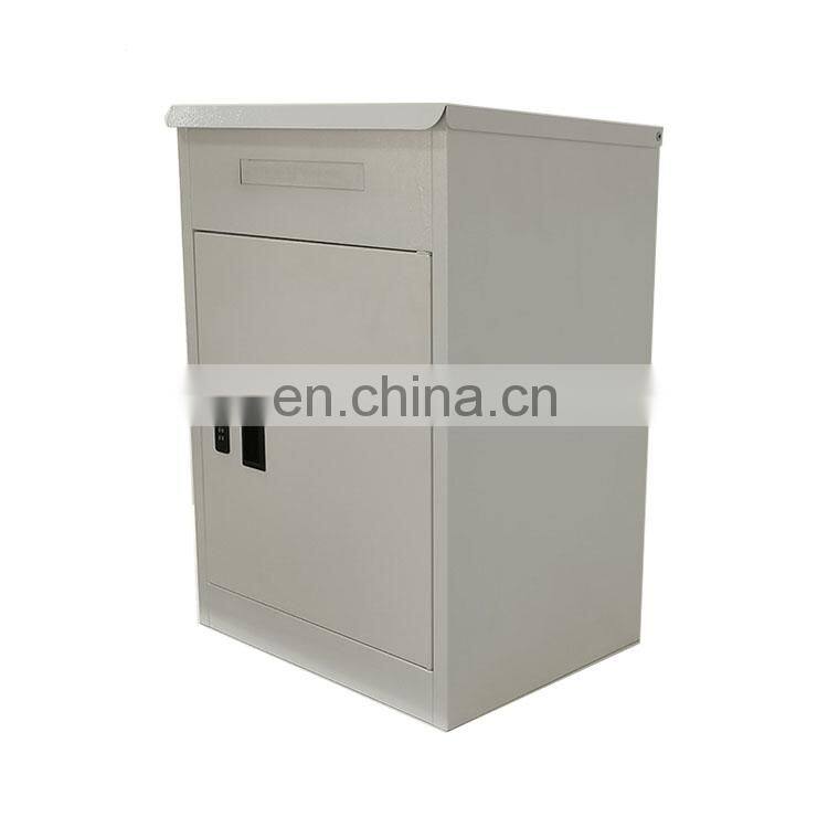Outdoor Stainless Steel Metal Post Safe Private Home Parcel Box For Letter Mail