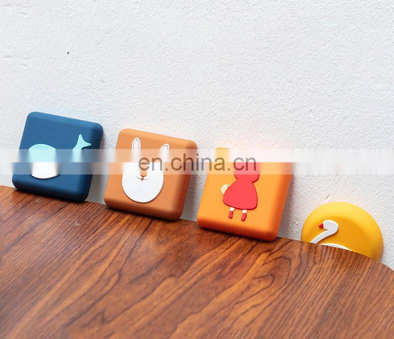 Cartoon Door Stopper Silicone Self Adhesive Wall Protectors Door Handle Bumpers Buffer Guard Stoppers Silencer Crash Pad