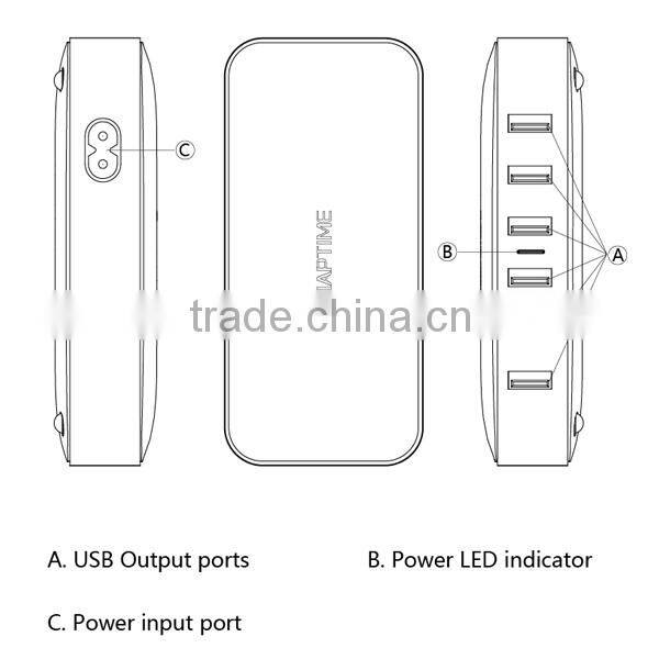 gadgets hot selling 2015 5V 8A usb charger for ipad