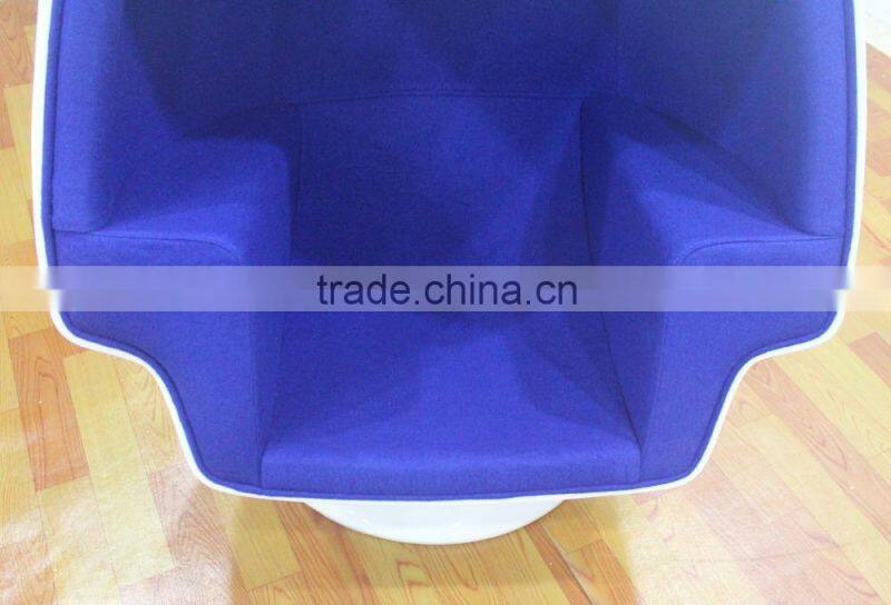 Fiberglass luxury living room furniture blue egg chair
