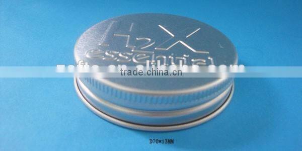 D81.5*13MM aluminum cap/ nature color dried tea metal screw cap/ aluminum cap for PET bottle