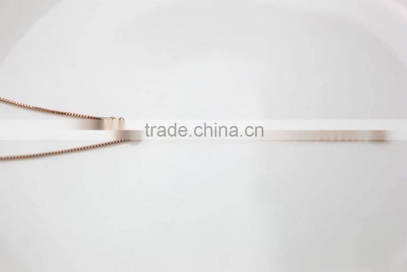 Simple design new model hollow rose gold plated pipe pendant necklace fashion jewelry with box chain for wholesale
