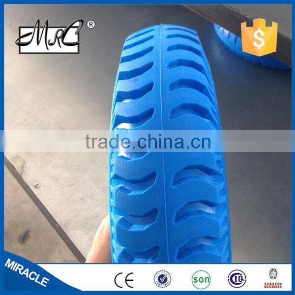 China pu leather 12 inch 3.50-5 wheel for wheelbarrow