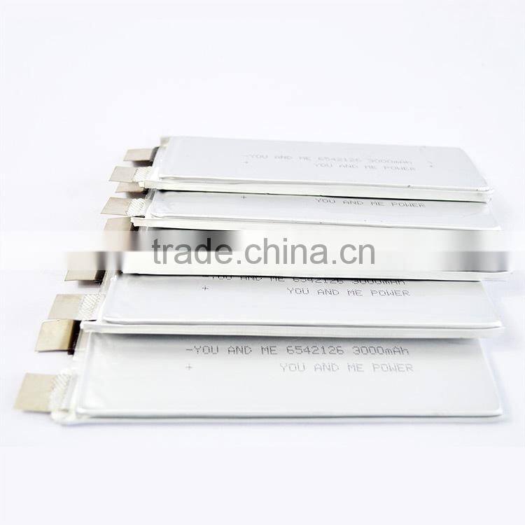 High capacity lipo battery 3000mah 3.7V