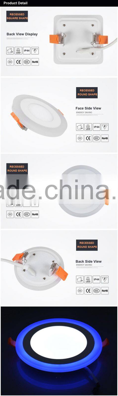 Double Color Blue Red Green Plus White Round Square LED Panel Light