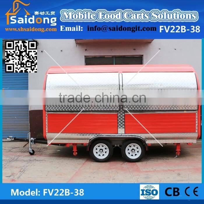 Newest design BBQ cart-kebab van-coffee cart trailer for sale coffee,snack food,crepe