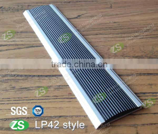 Aluminum laminated stair nosing for floor tile skirting