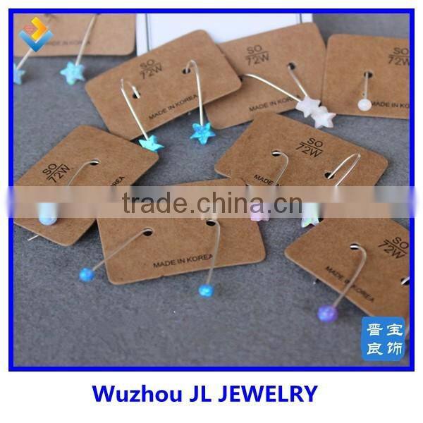 Hot-sll design wholesale silver opal star shaped earring for fashion