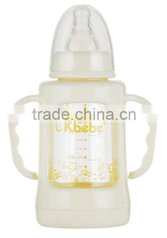 120ml standard neck anti-explosion glass feeding bottle