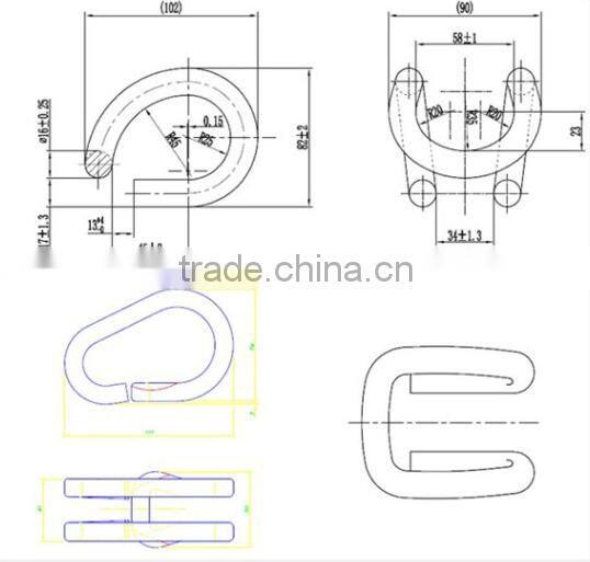 Railway track E Elastic Clip, rail fastening systems