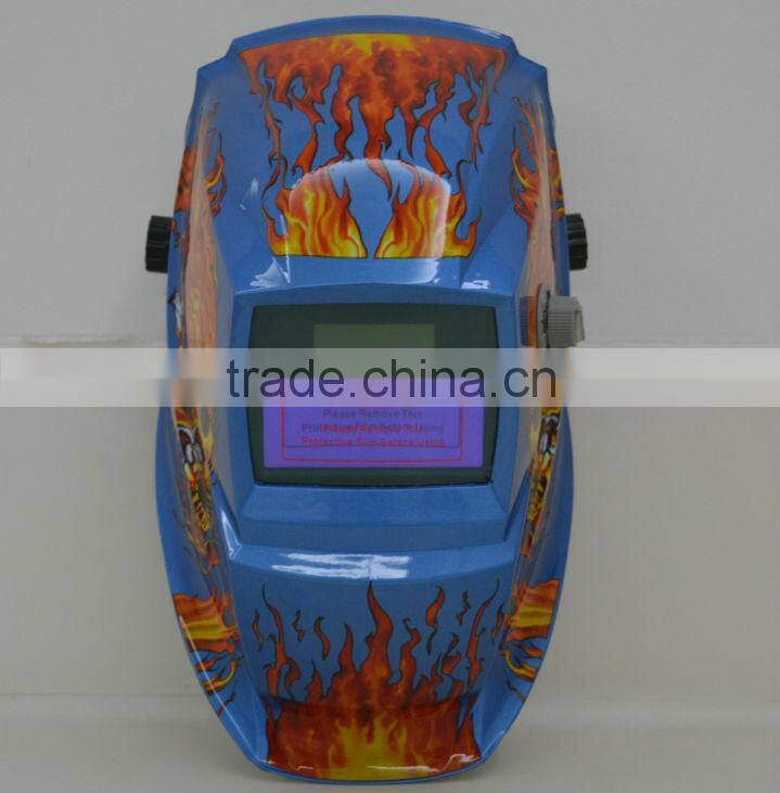 Decals Solar Power Auto-Darkening Welding Helmet with Flame Skull Mask