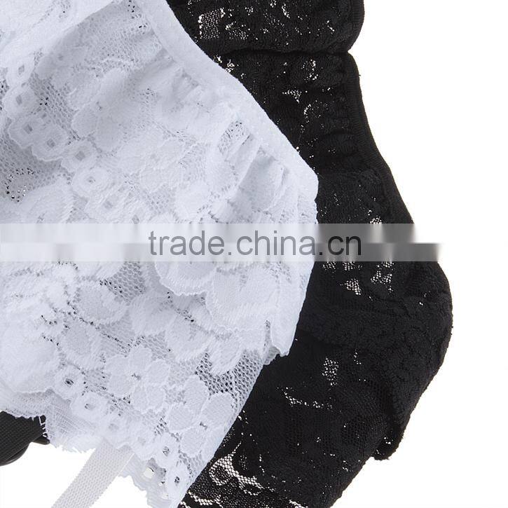 Summer Style Black Sexy Lady 1pcs 2 Layer Floral Lace Garter Belt Suspender Lingerie Skirt Stocking Free Shipping wholesale