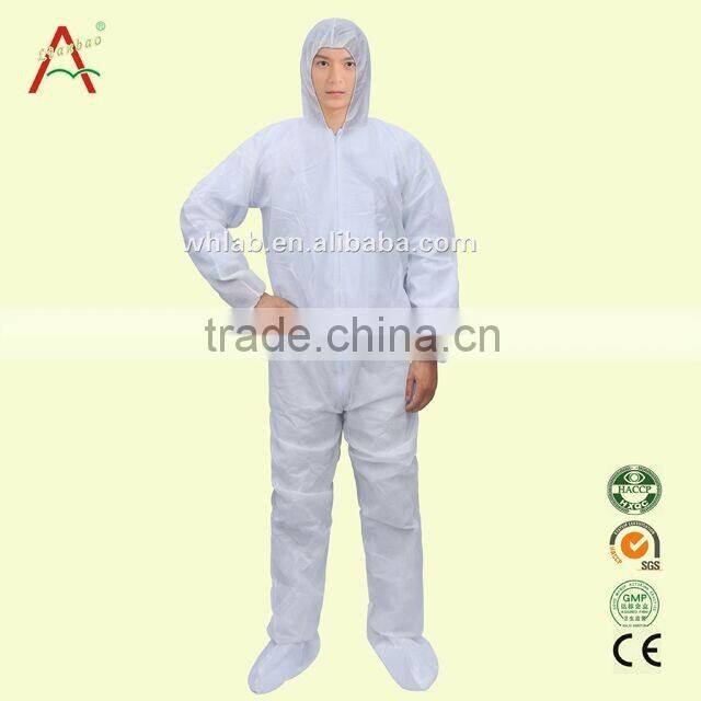 sms white coverall waterproof disposable coverall